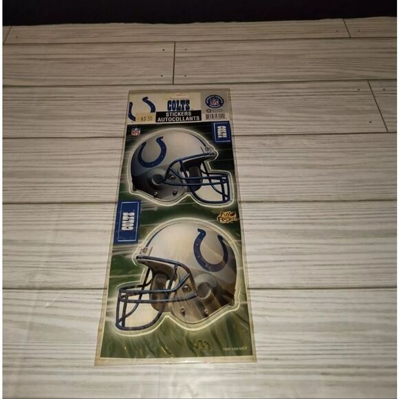 NFL Football Vintage Indianapolis Colts Helmet Stickers Play Football 1998 - Picture 1 of 8